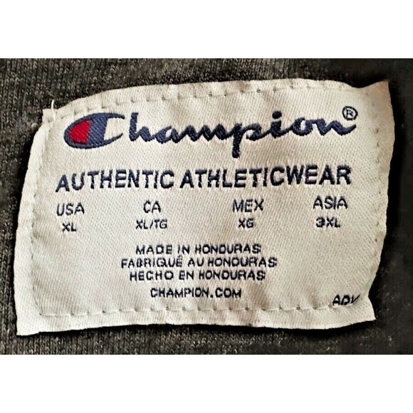 Champion Women's Spell Out Script Logo Pullover Gray Hoodie w/ Pocket Size XL - Picture 4 of 5